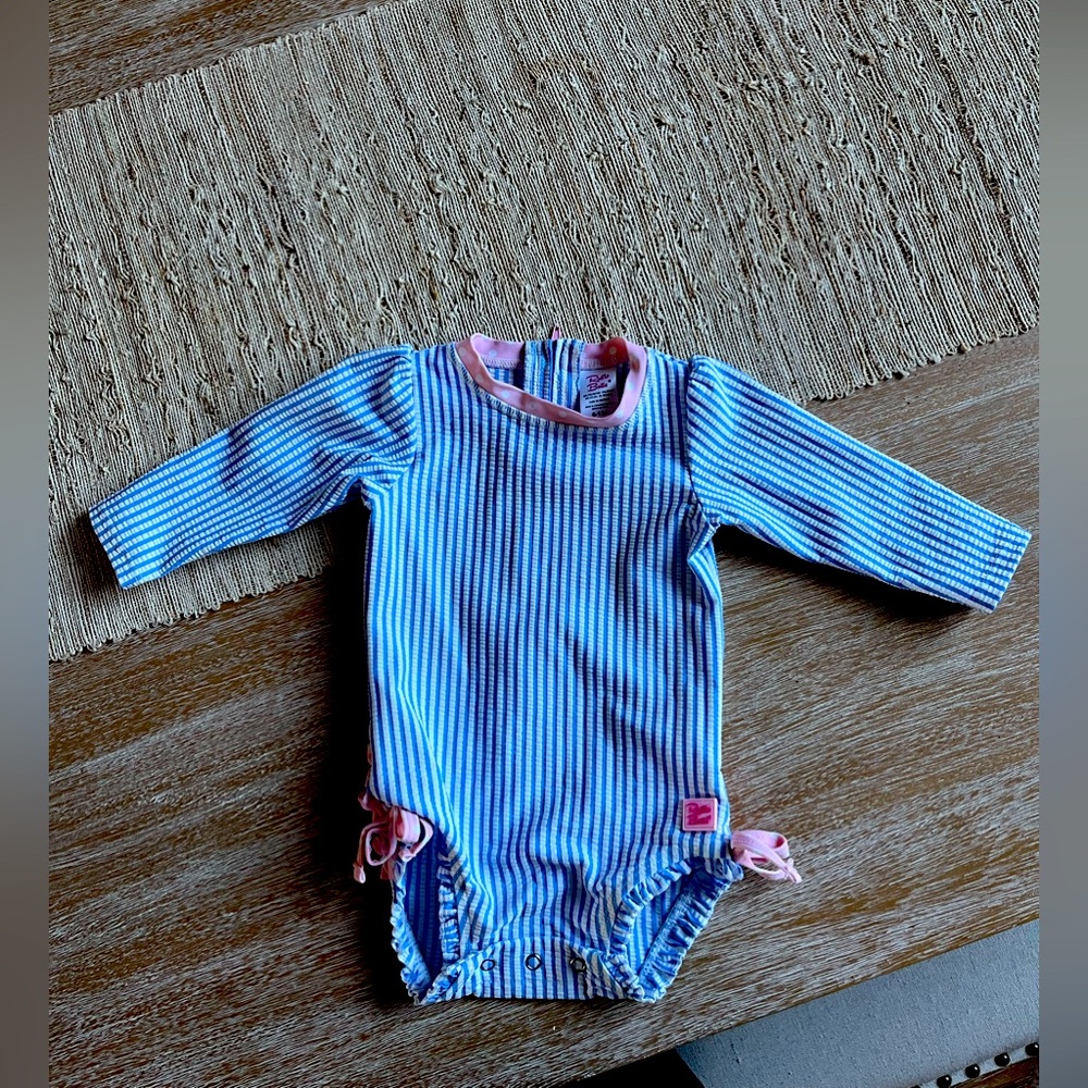 Ruffle Butts seersucker swim suit.